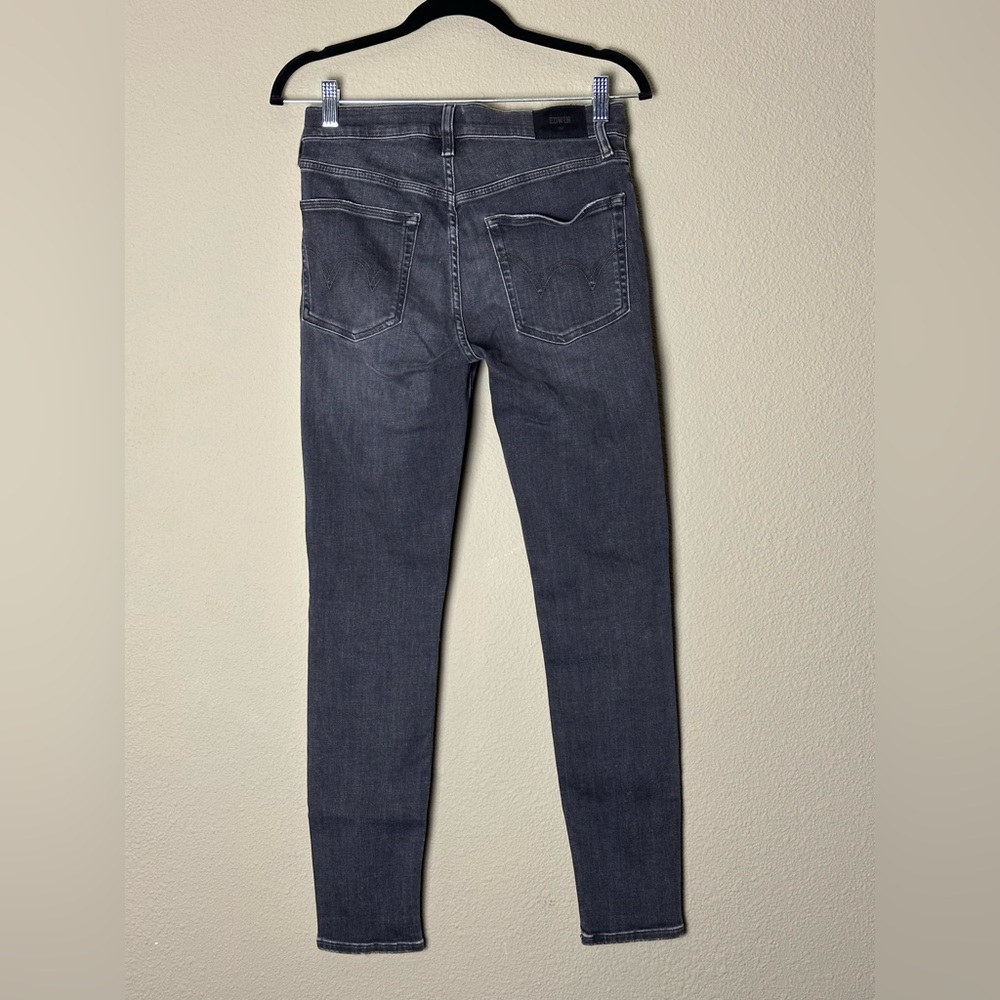 EDWIN PIXIE SKINNY LEG JEAN DARK GRAY 27 #64